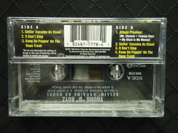 Young "D" Boyz "Sellin' Cocaine As Usual" (Maxi-Single)-Cassette Tapes-UnDigable Digs
