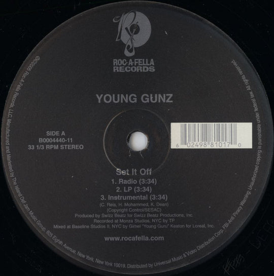 Young Gunz "Set It Off" (12" Single)-Vinyl Records-UnDigable Digs