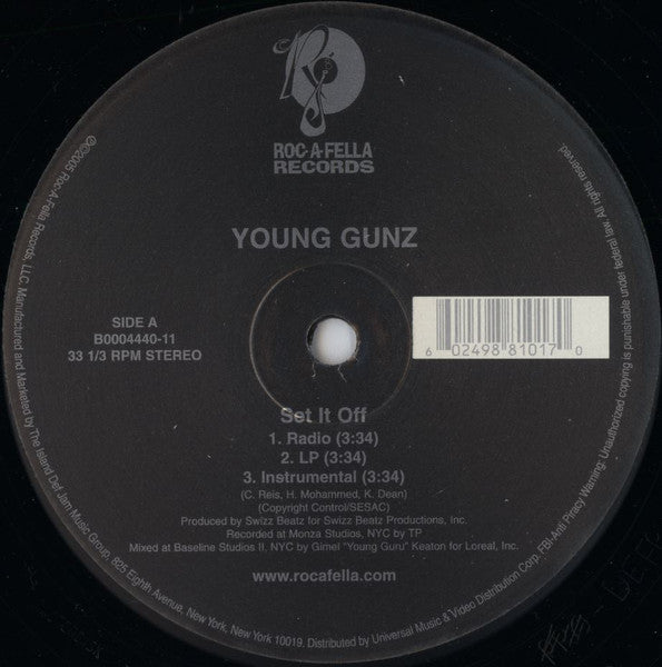 Young Gunz "Set It Off" (12" Single)-Vinyl Records-UnDigable Digs