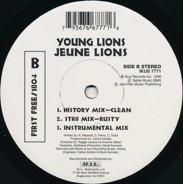 Young Lions "Lion Of Judah / First Free / 1804" (12" Single)-Vinyl Records-UnDigable Digs