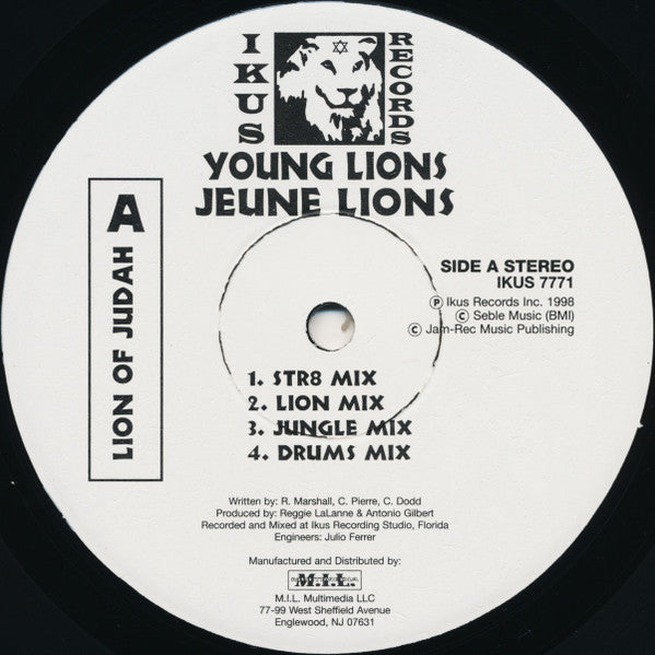 Young Lions "Lion Of Judah / First Free / 1804" (12" Single)-Vinyl Records-UnDigable Digs