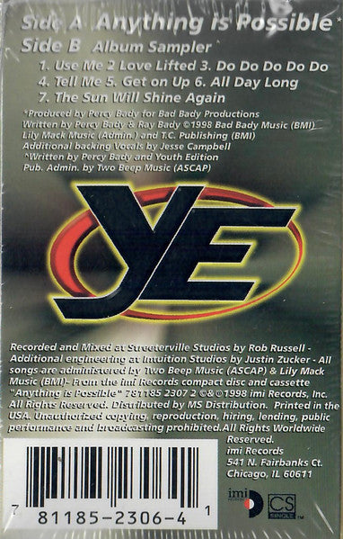 Youth Edition "Anything Is Possible" (Single)-Cassette Tapes-UnDigable Digs