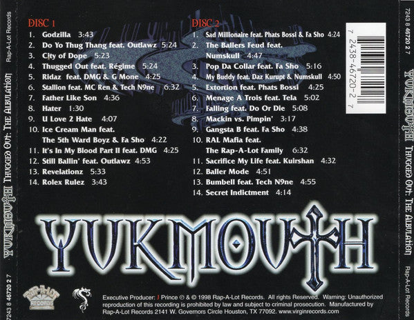Yukmouth "Thugged Out: The Albulation" (2xCD)-CDs-UnDigable Digs