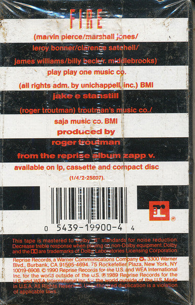 Zapp "Fire" (Single)-Cassette Tapes-UnDigable Digs